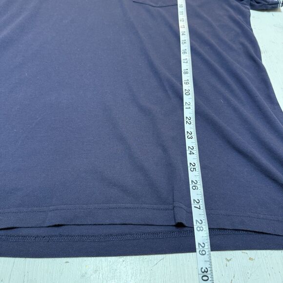 Raffi Men’s Shirt XL Polo Aqua Cotton Adult Navy Short Sleeve Golfer - Picture 7 of 9